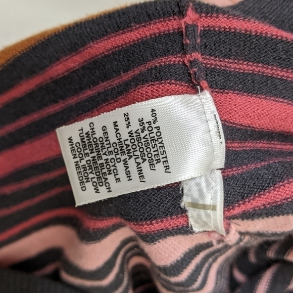 Loft Wool Blend Button Back Crew Neck Sweater - Picture 4 of 6